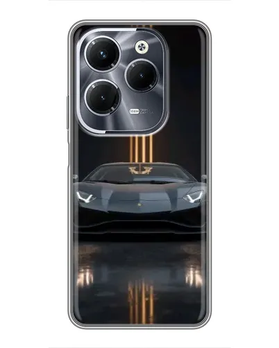 Чехол для Infinix Hot 40 Pro с картинкой «Lamborghini золотые линии» Чехол для Infinix Hot 40 Pro с картинкой «Lamborghini золотые линии»