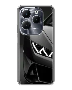 Чехол для Infinix Hot 40 Pro с картинкой «Lamborghini фары детализация»