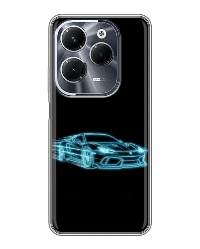 Чехол для Infinix Hot 40 Pro с картинкой «Неоновый контур Lamborghini» Чехол для Infinix Hot 40 Pro с картинкой «Неоновый контур Lamborghini»