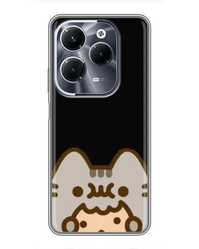 Чехол для Infinix Hot 40 Pro с картинкой «Пушин на черном»