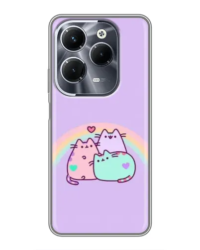 Чехол для Infinix Hot 40 Pro с картинкой «Радужные Пушины»