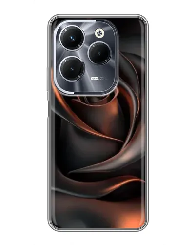 Чехол для Infinix Hot 40 Pro с картинкой «Шелковая черная роза» Чехол для Infinix Hot 40 Pro с картинкой «Шелковая черная роза»
