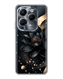 Чехол для Infinix Hot 40 Pro с картинкой «Черный лотос»
