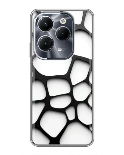 Чехол для Infinix Hot 40 Pro с картинкой «Белая объемная сетка» Чехол для Infinix Hot 40 Pro с картинкой «Белая объемная сетка»