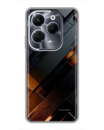 Чехол для Infinix Hot 40 Pro с картинкой «Черные геометрические блоки» Чехол для Infinix Hot 40 Pro с картинкой «Черные геометрические блоки»