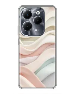 Чехол для Infinix Hot 40 Pro с картинкой «Пастельные нежные волны»
