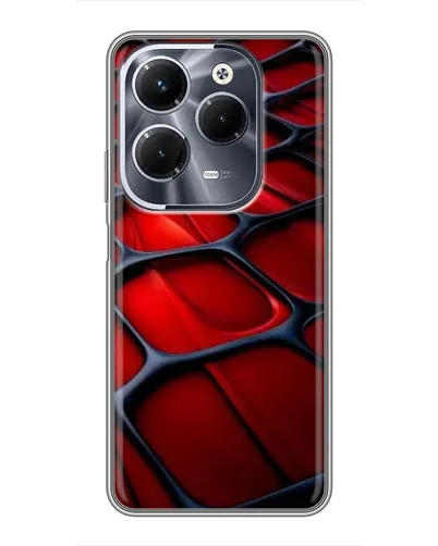 Чехол для Infinix Hot 40 Pro с картинкой «Красная глянцевая сетка» Чехол для Infinix Hot 40 Pro с картинкой «Красная глянцевая сетка»