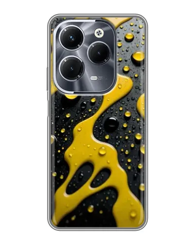 Чехол для Infinix Hot 40 Pro с картинкой «Жидкое желтое золото» Чехол для Infinix Hot 40 Pro с картинкой «Жидкое желтое золото»