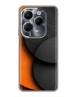 Чехол для Infinix Hot 40 Pro с картинкой «Геометрия оранжевых кругов»