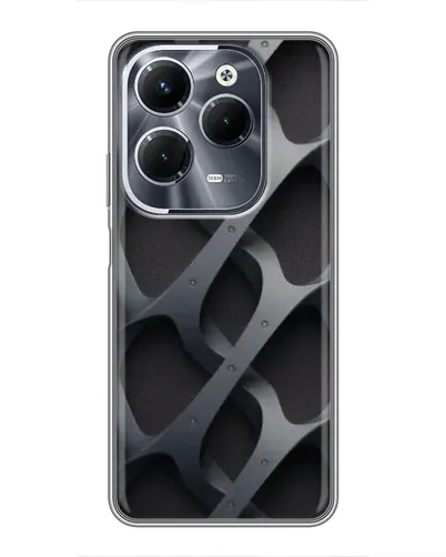 Чехол для Infinix Hot 40 Pro с картинкой «Объемное серое плетение» Чехол для Infinix Hot 40 Pro с картинкой «Объемное серое плетение»