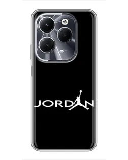 Чехол для Infinix Hot 40 с картинкой «Jordan White Logo»