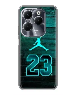 Чехол для Infinix Hot 40 с картинкой «Jordan Cyan 23»