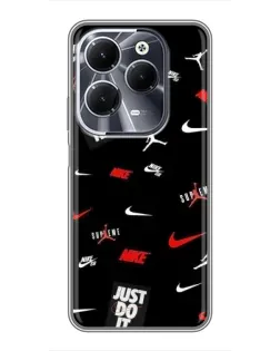 Чехол для Infinix Hot 40 с картинкой «Nike Mix Pattern»