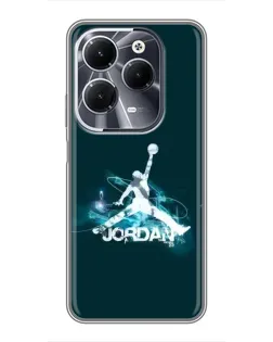 Чехол для Infinix Hot 40 с картинкой «Jordan Blue Fire»