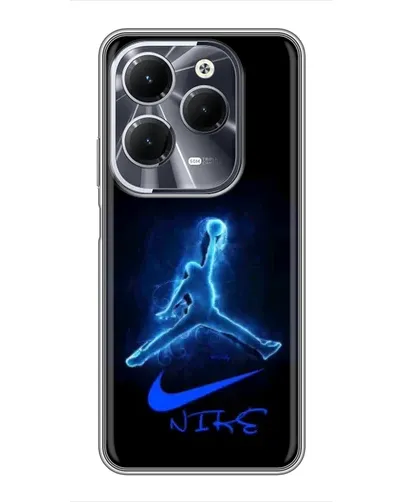 Чехол для Infinix Hot 40 с картинкой «Jordan Neon Blue» Чехол для Infinix Hot 40 с картинкой «Jordan Neon Blue»