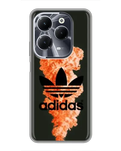 Чехол для Infinix Hot 40 с картинкой «Оранжевый дым Adidas» Чехол для Infinix Hot 40 с картинкой «Оранжевый дым Adidas»
