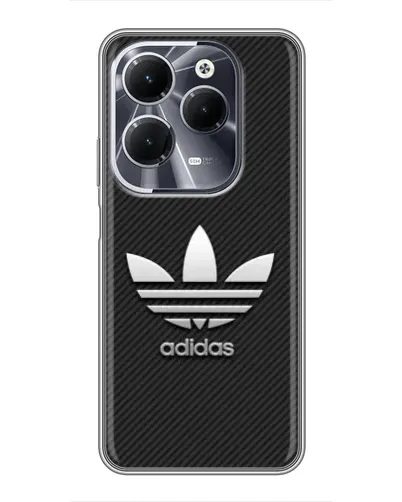 Чехол для Infinix Hot 40 с картинкой «Adidas Карбоновая текстура» Чехол для Infinix Hot 40 с картинкой «Adidas Карбоновая текстура»
