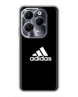 Чехол для Infinix Hot 40 с картинкой «Черная классика Adidas»
