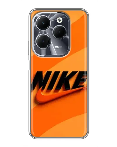 Чехол для Infinix Hot 40 с картинкой «Оранжевый драйв Nike»