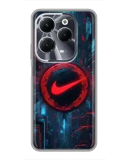 Чехол для Infinix Hot 40 с картинкой «Техногенный стиль Nike»