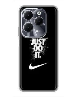 Чехол для Infinix Hot 40 с картинкой «Текстовый принт Nike»