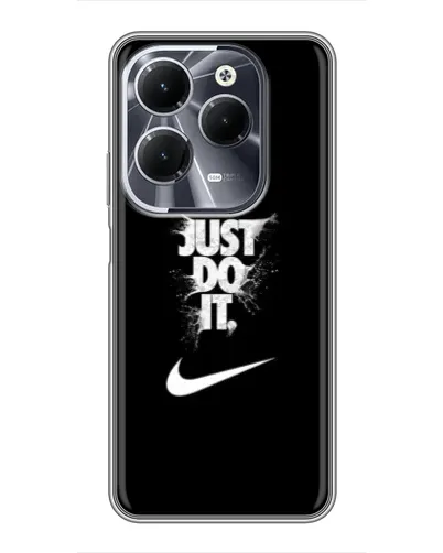 Чехол для Infinix Hot 40 с картинкой «Текстовый принт Nike»