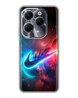 Чехол для Infinix Hot 40 с картинкой «Огненный логотип Nike»