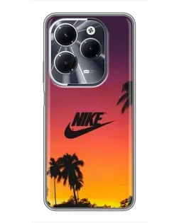 Чехол для Infinix Hot 40 с картинкой «Nike на закате солнца»