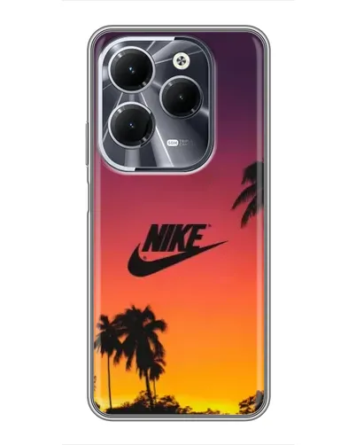 Чехол для Infinix Hot 40 с картинкой «Nike на закате солнца»