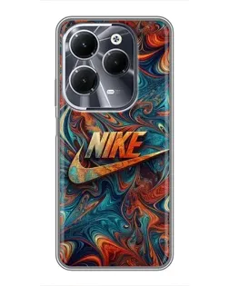 Чехол для Infinix Hot 40 с картинкой «Nike в абстракции»