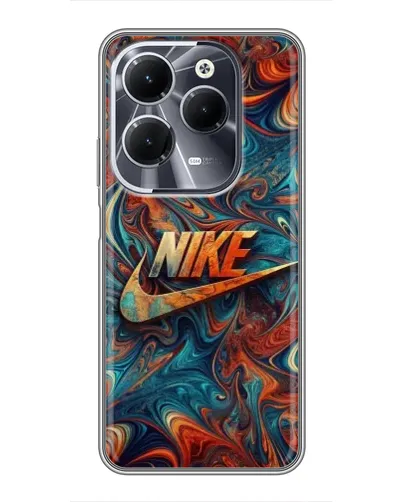 Чехол для Infinix Hot 40 с картинкой «Nike в абстракции»