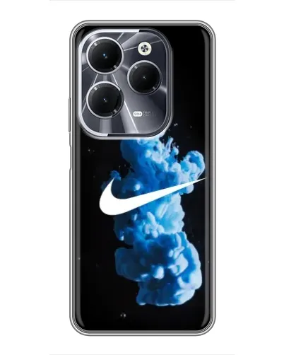 Чехол для Infinix Hot 40 с картинкой «Nike и синий дым»