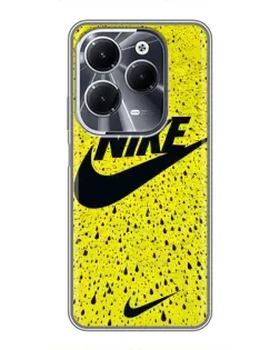 Чехол для Infinix Hot 40 с картинкой «Желтый текстурный Nike»