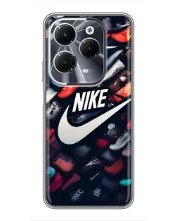 Чехол для Infinix Hot 40 с картинкой «Коллекция кроссовок Nike»