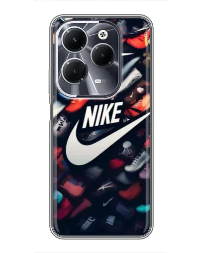 Чехол для Infinix Hot 40 с картинкой «Коллекция кроссовок Nike»