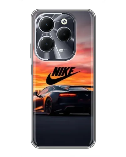Чехол для Infinix Hot 40 с картинкой «Nike и суперкар»
