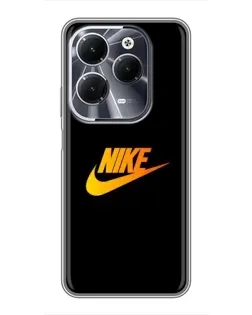 Чехол для Infinix Hot 40 с картинкой «Золотой логотип Nike»
