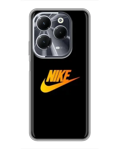 Чехол для Infinix Hot 40 с картинкой «Золотой логотип Nike»