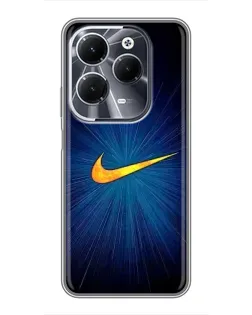 Чехол для Infinix Hot 40 с картинкой «Синий пульс Nike»
