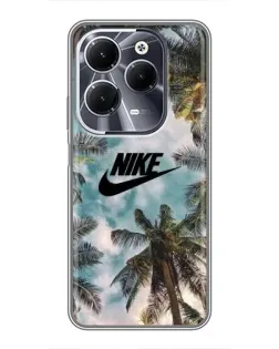 Чехол для Infinix Hot 40 с картинкой «Тропический принт Nike»
