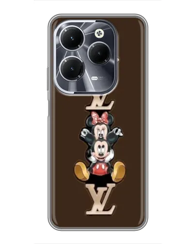 Чехол для Infinix Hot 40 с картинкой «LV и Микки Маус»
