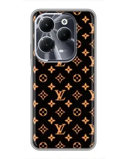 Чехол для Infinix Hot 40 с картинкой «Золотая монограмма LV»