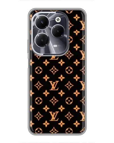 Чехол для Infinix Hot 40 с картинкой «Золотая монограмма LV»