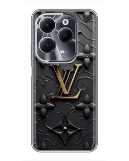 Чехол для Infinix Hot 40 с картинкой «Кожаная текстура LV»