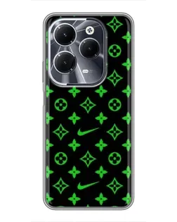 Чехол для Infinix Hot 40 с картинкой «Неоновый принт LV»