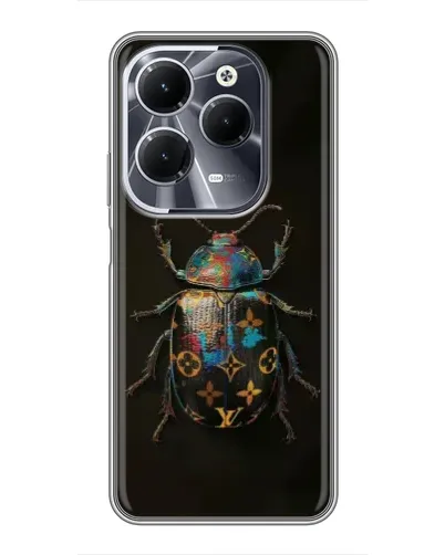 Чехол для Infinix Hot 40 с картинкой «LV — мраморный принт»
