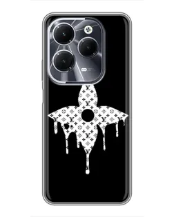 Чехол для Infinix Hot 40 с картинкой «Цветочная монограмма»