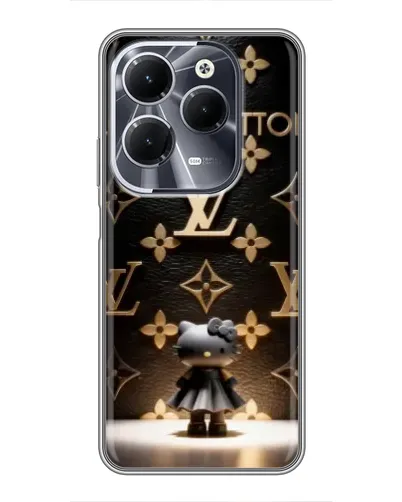 Чехол для Infinix Hot 40 с картинкой «Монограмма с фигурой»
