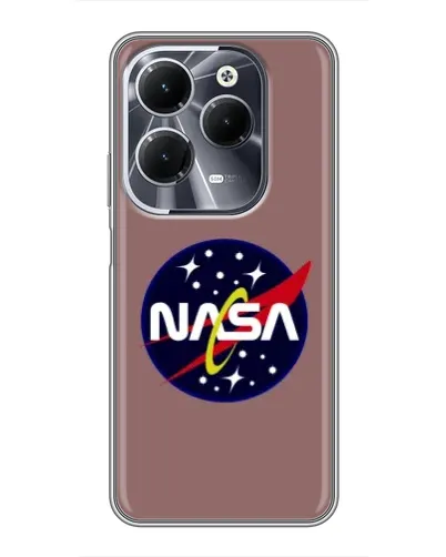 Чехол для Infinix Hot 40 с картинкой «NASA — ретро космос»