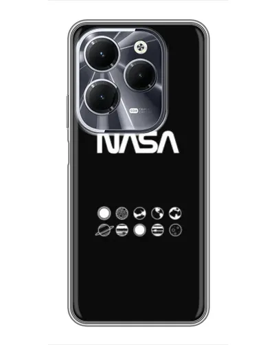 Чехол для Infinix Hot 40 с картинкой «NASA — технический принт»